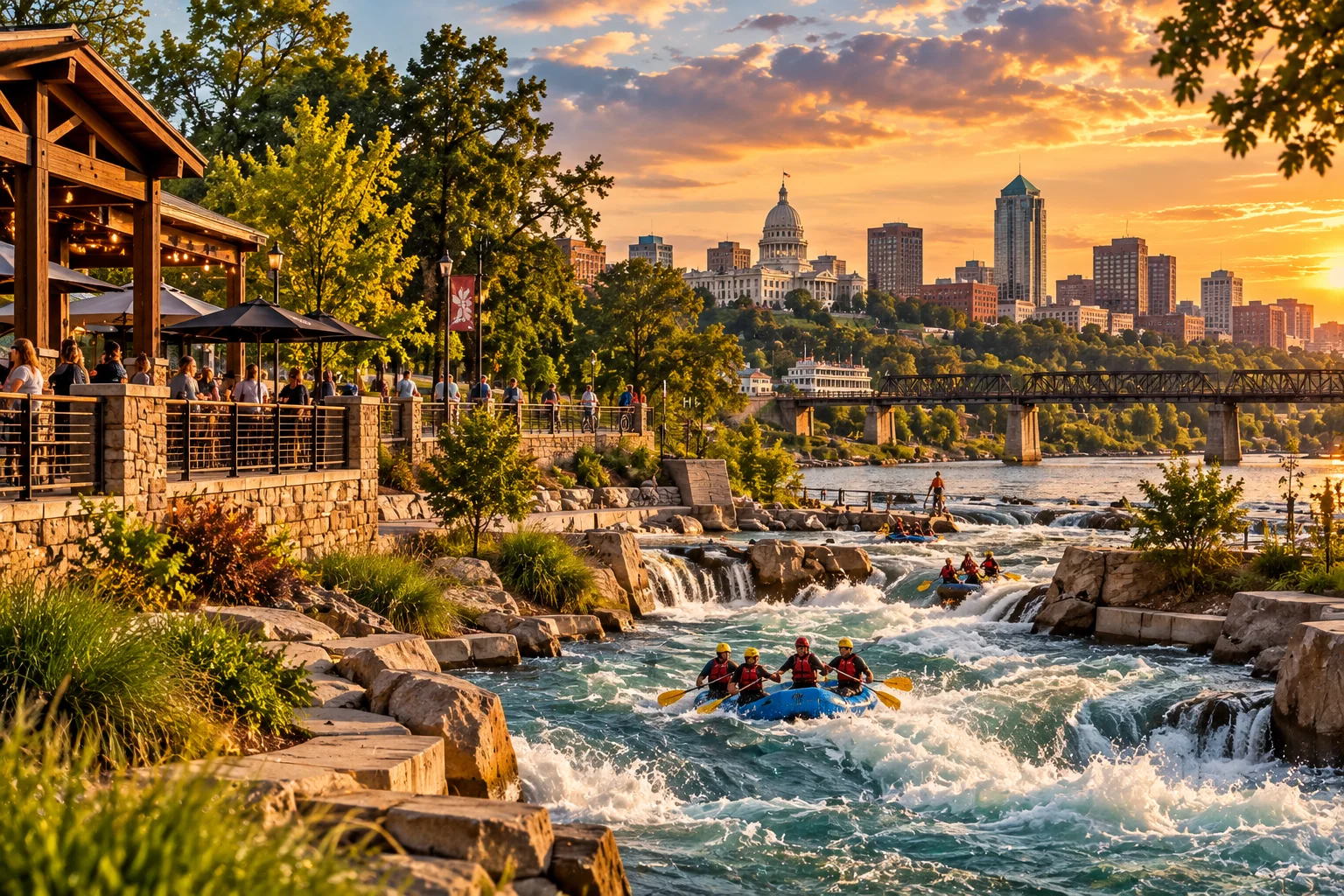 Editorial illustration of Montgomery outdoor recreation